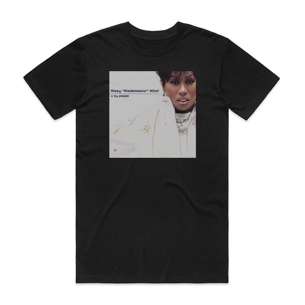 Missy Elliott 4 My People Album Cover T-Shirt Black
